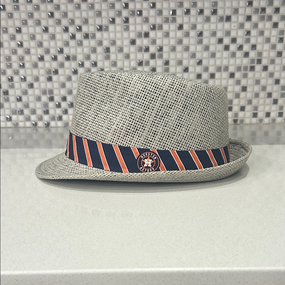 Limited Edition Astros Gray Fedora with Striped Band